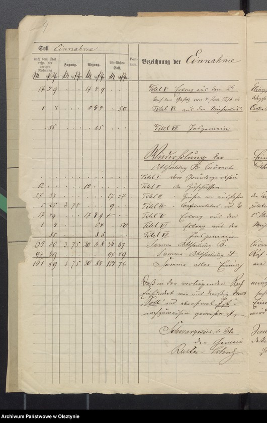 image.from.unit.number "Rechnung der Kirchspiels Schul-Kasse zu Schwarzstein"