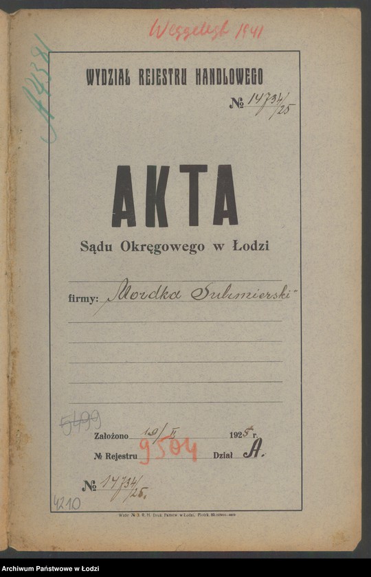 Obraz 2 z jednostki "Mordka Sulimierski- sklep rzeźniczy"