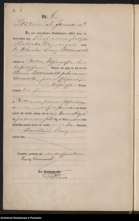 Obraz 9 z jednostki "Księga urodzeń t. I"