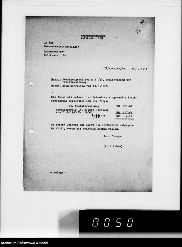 Obraz 14 z jednostki "Auftrag R.71/43 H BA.L L