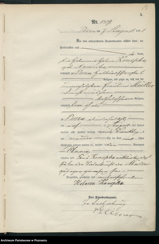 Obraz 16 z jednostki "Księga urodzeń t. IV"