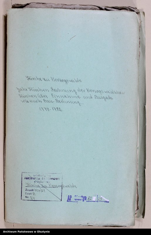 image.from.unit.number "Jahr Kirchen Rechnung der Herzogswaldschen Kirchen aller Einnahme und Ausgabe wie auch Bau-Rechnung"