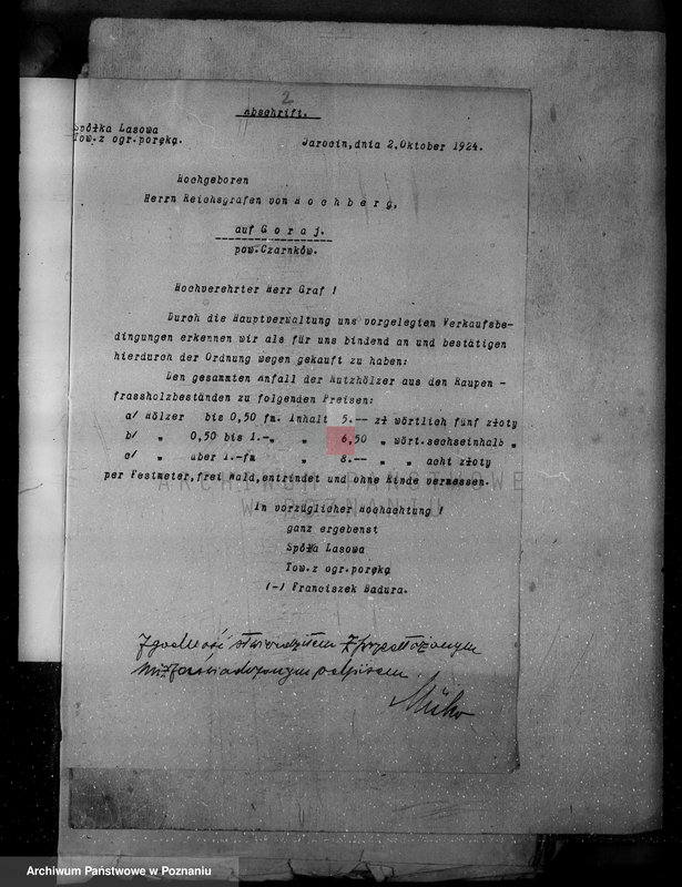 Obraz 6 z jednostki "Majętności leśne w Krucz-Goraju w powiecie czarnkowskim"