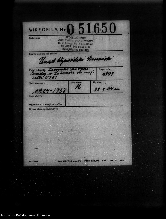 Obraz 2 z jednostki "Lubońska Fabryka Drożdży w Luboniu nr woj. kotła 5761"