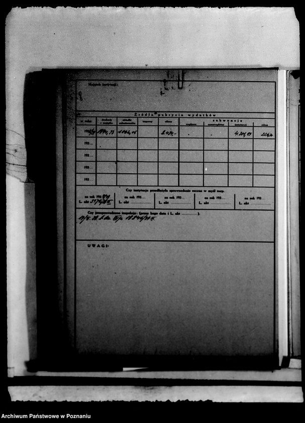 Obraz 12 z jednostki "/Kartoteka instytucji opiekuńczych/"