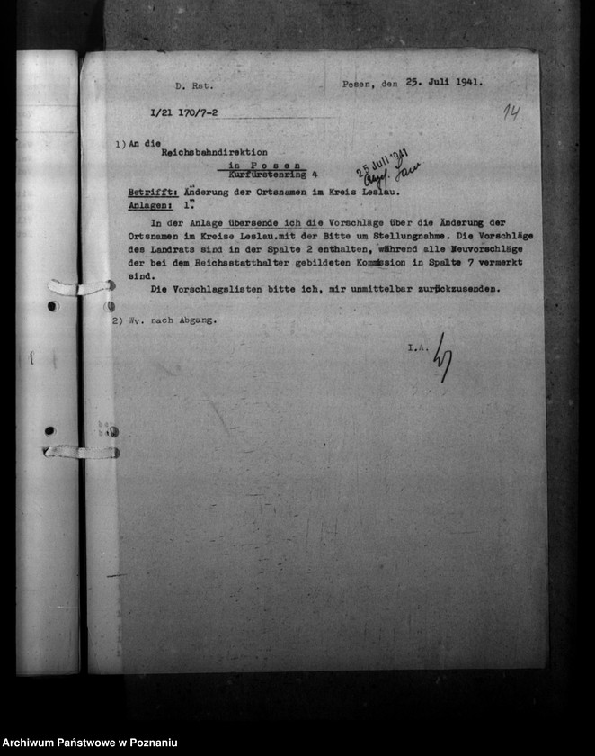 Obraz 18 z jednostki "Ortsnamenänderung Kreis Leslau - Włocławek"