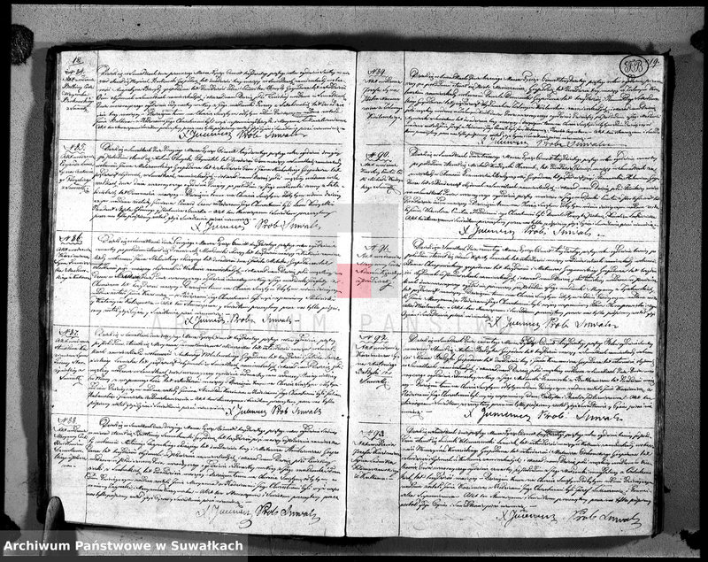 image.from.unit.number "Księga duplikat urodzonych, zaślubionych i umarłych urzędnika stanu cywilnego, parafii suwalskiey na rok 1835"