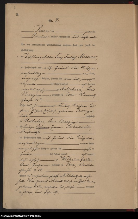 Obraz 6 z jednostki "Księga miejscowa małżeństw tom I [Rejestr główny małżeństw]"