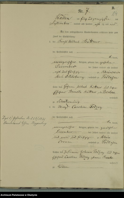 image.from.unit.number "Heiraths-Haupt-Register Nr 1 - 11"