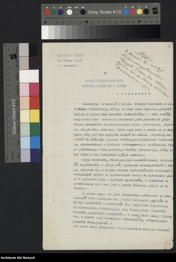 image.from.unit.number "Projekty usprawnienia gospodarki narodowej. Korespondencja. Protokół"