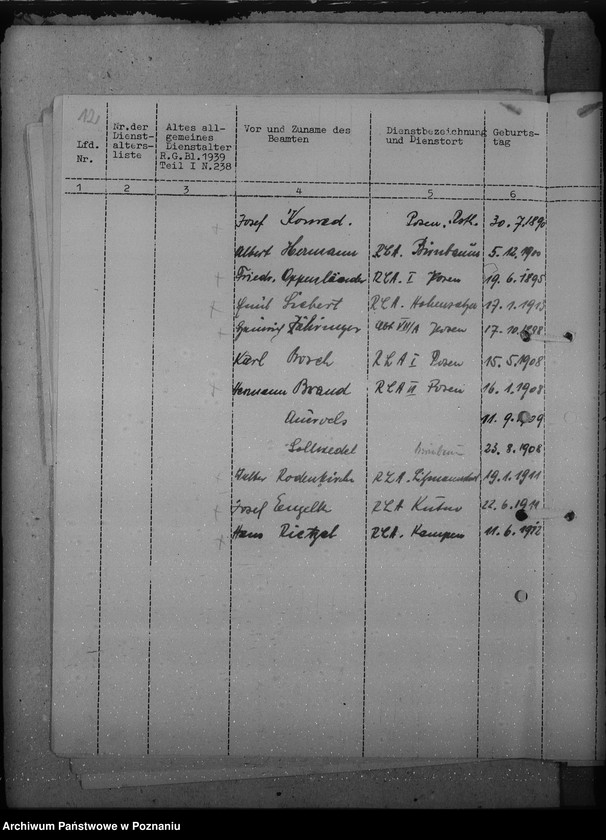 Obraz 16 z jednostki "Erlasse und Verfügungen betr. Festsetzung des allgemeinen Dienstalters der Beamten"