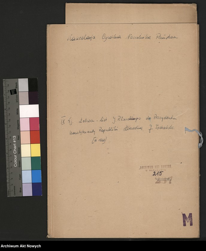 image.from.unit.number "Łotwa (list J.Piłsudskiego do prezydenta Konstytuanty Republiki Łotewskiej J.Tschakste)"