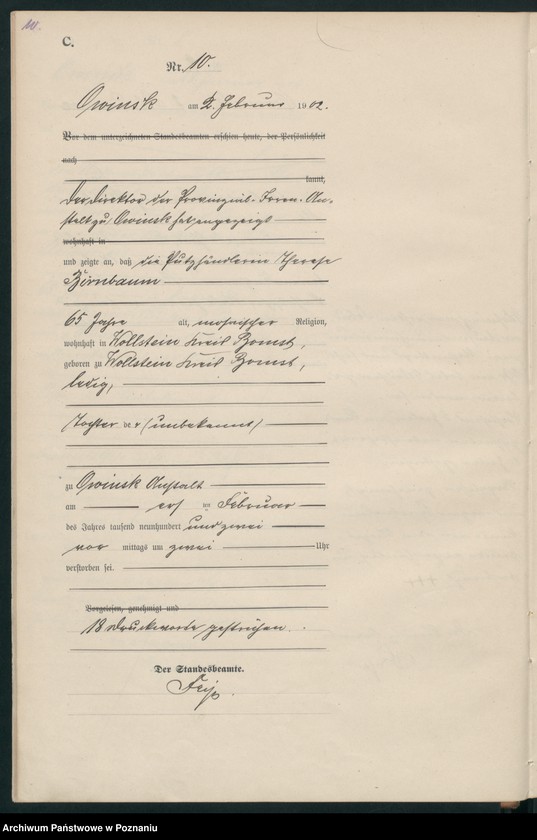 Obraz 12 z jednostki "Sterbe-Haupt-Register"