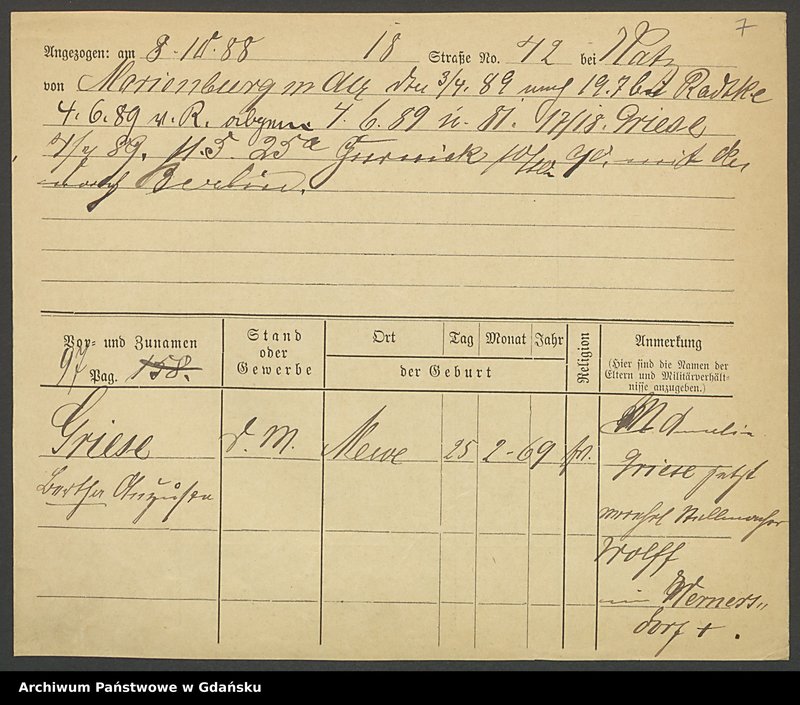 image.from.unit.number "Karty meldunkowe: Griese - Grimm"