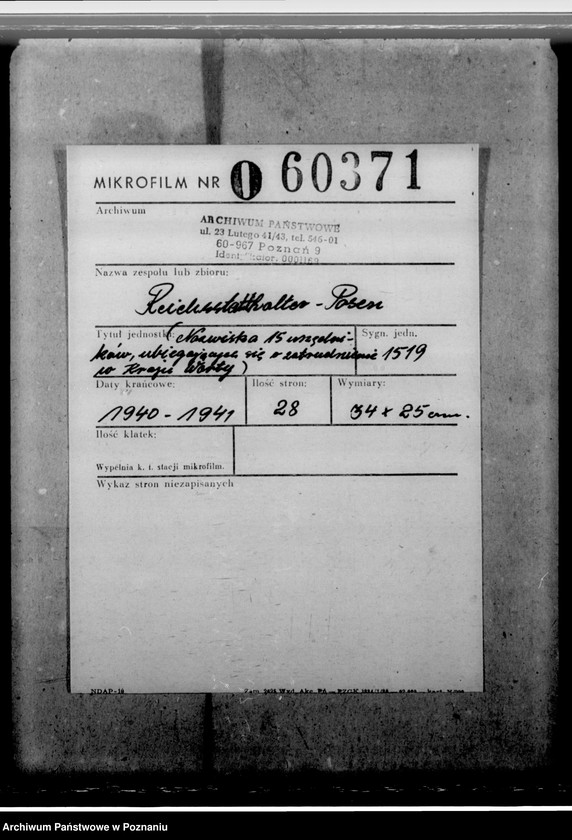 Obraz 2 z jednostki "Nazwiska 15 urzędników, ubiegających się o zatrudnienie w Kraju Warty"