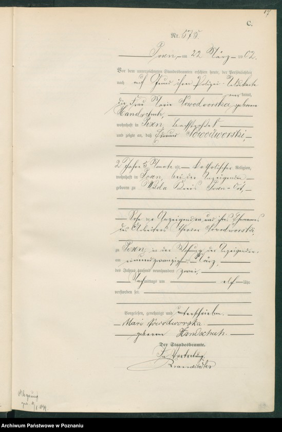 Obraz 20 z jednostki "Księga miejscowa zgonów t. II"