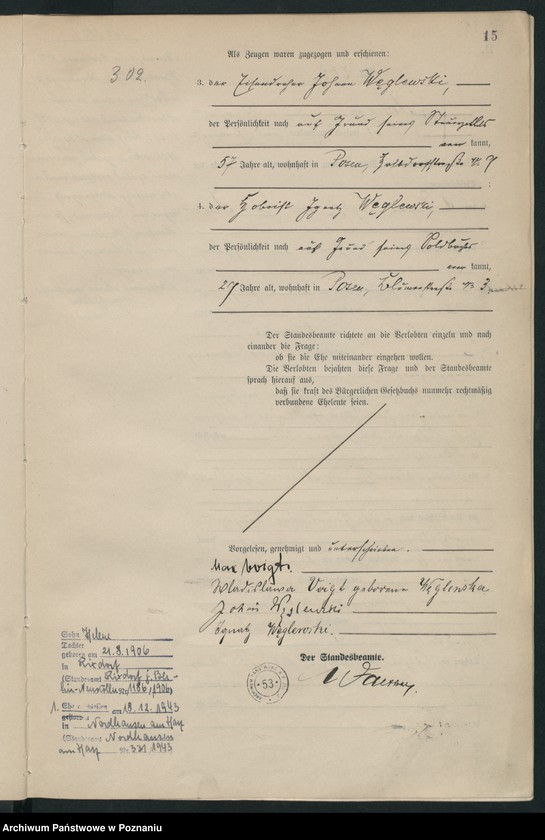 Obraz 17 z jednostki "Księga miejscowa małżeństw tom II [Rejestr główny małżeństw]"