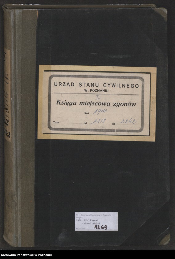 Obraz 2 z jednostki "Księga miejscowa zgonów tom V [Rejestr główny zgonów]"