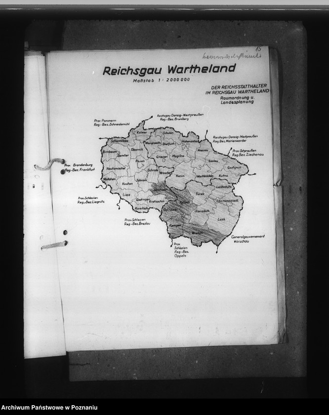 Obraz 19 z jednostki "Zasięg terytorialny urzędów i instytucji na terenie tak zwanego Kraju Warty"