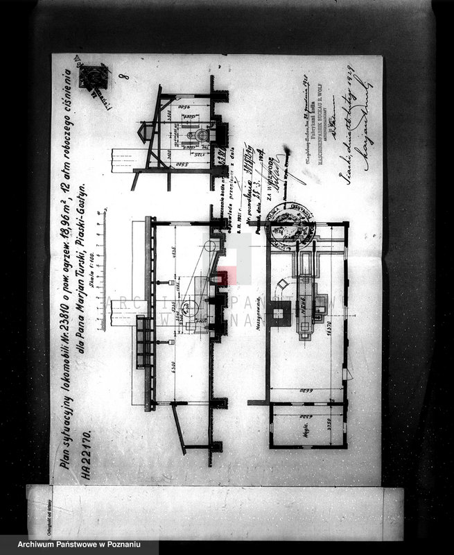 Obraz 12 z jednostki "Parowa cegielnia i fabryka wyrobów cementowych M. Turski - Piaski pow. gostyński"