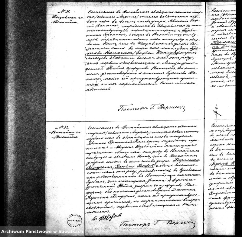 image.from.unit.number "[Ksiega akt zgonów wyznania ewangelicko-augsburskiego zboru w Wiżajnach]"