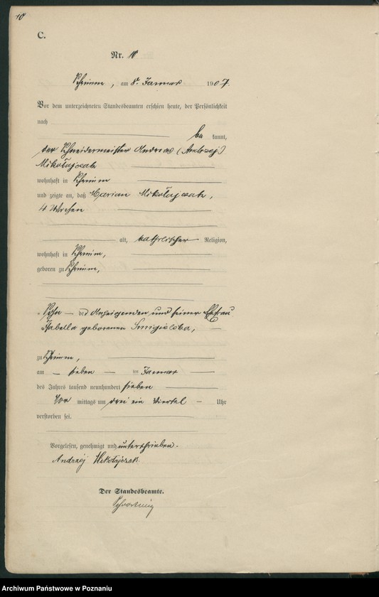 Obraz 13 z jednostki "Sterbe-Haupt-Register"