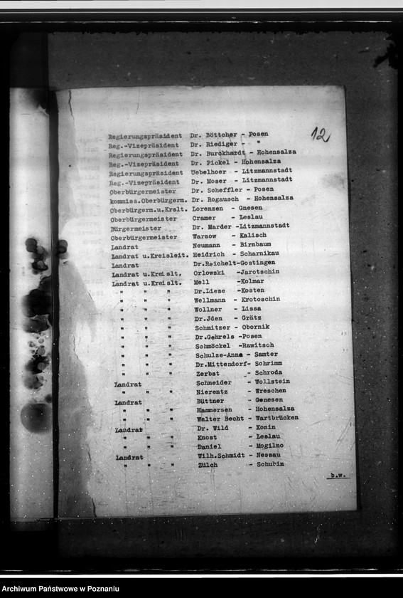 Obraz 16 z jednostki "Landeskulturtagung- korespondencja, spisy zaproszonych osób"