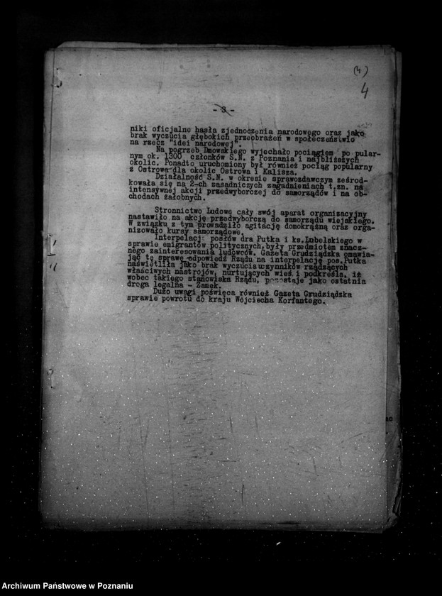 Obraz 8 z jednostki "Sprawozdania z polskiego legalnego ruchu politycznego za miesiące styczeń-lipiec 1939 r."