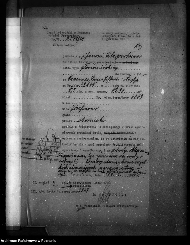 Obraz 17 z jednostki "Majętność Józefinowo pow. obornicki nr woj. kotła 6269"