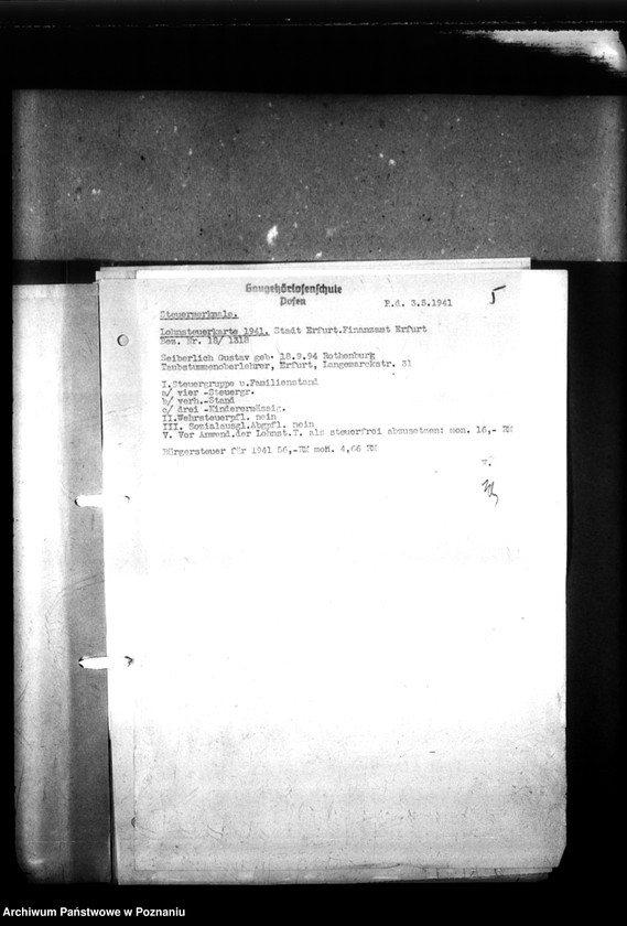 Obraz 9 z jednostki "[Akta personalne nauczyciela Gustawa Sieberlicha]."