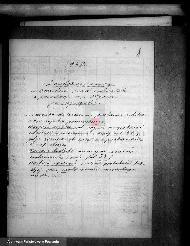 Obraz 5 z jednostki "Operat szacunkowy i parcelacyjny część II majątku Wyrza powiatu wyrzyskiego administracja przejściowa majątku Wyrza"