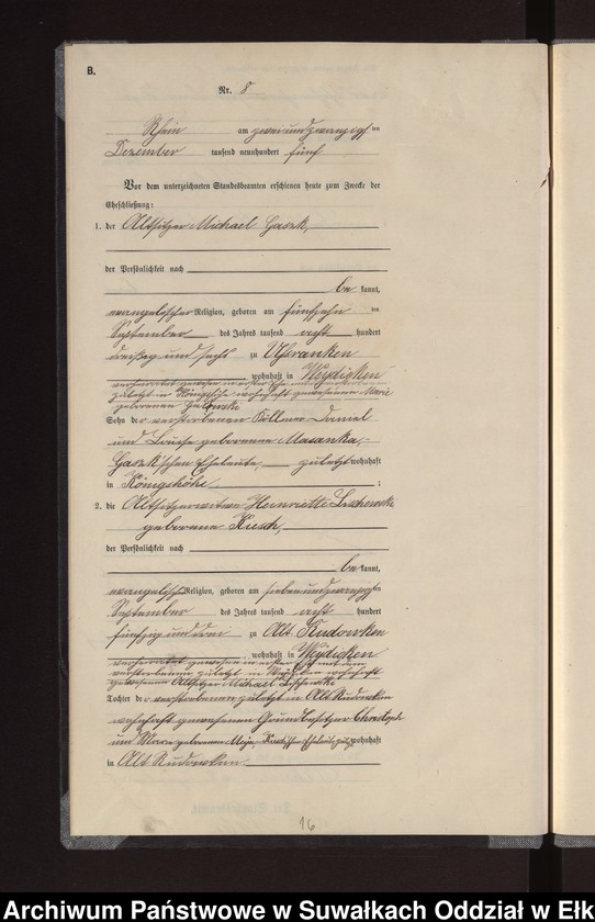 image.from.unit.number "Heirats-Neben-Register des Königlichen Preussischen Standes-Amtes Gneist Kreis Lötzen"