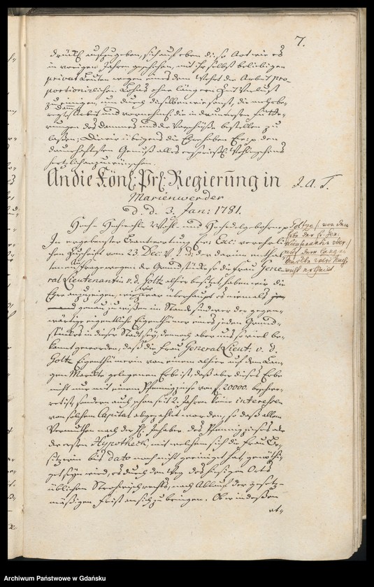 image.from.unit.number "[Liber missivarum]. Register über vorstehende Briefe von Jahr 1781. Register derer an welche vorstehende Briefe geschrieben worden"