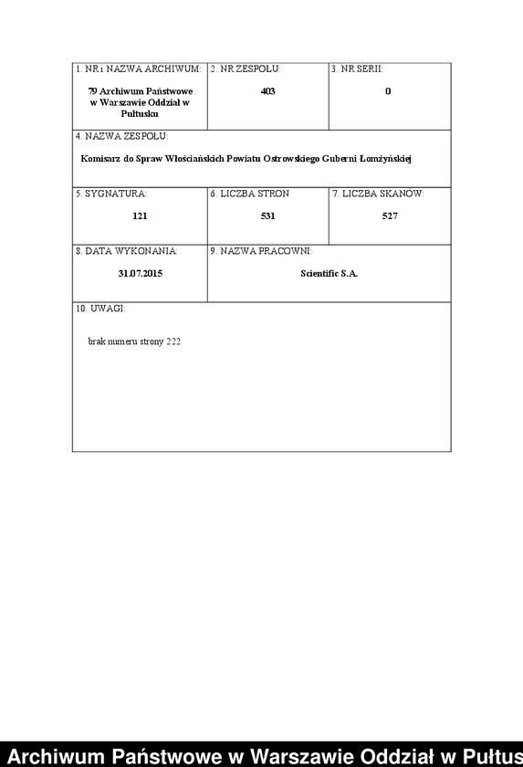 image.from.unit.number "O urządzaniu chłopów byłej rządowej wsi kolonialnej Ruskolenka i folwarku Ruskolenka przełaskawia przekazanej w majorat Apostołowi Spiridonowiczowi, gm.Jasienica"