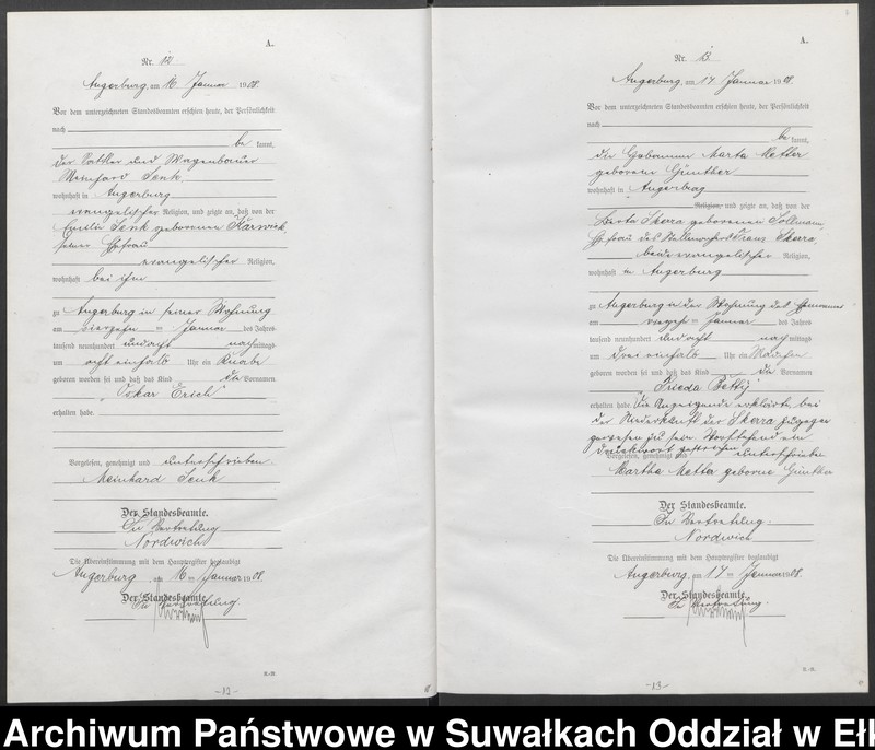 image.from.unit.number "[Geburts-Neben-Register des Preussisches Standes-Amtes Angerburg Kreis Angerburg]"