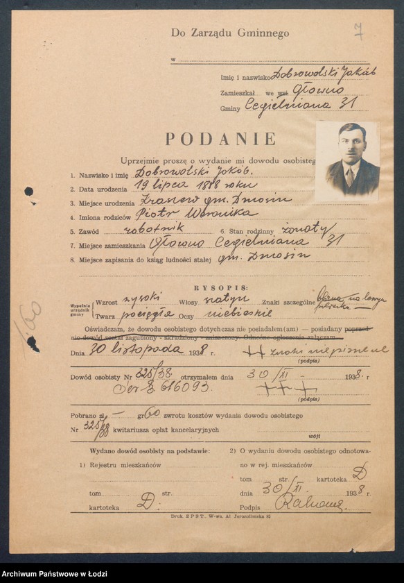image.from.unit.number "Podania o wydanie dowodów osobistych. Litery D -F"