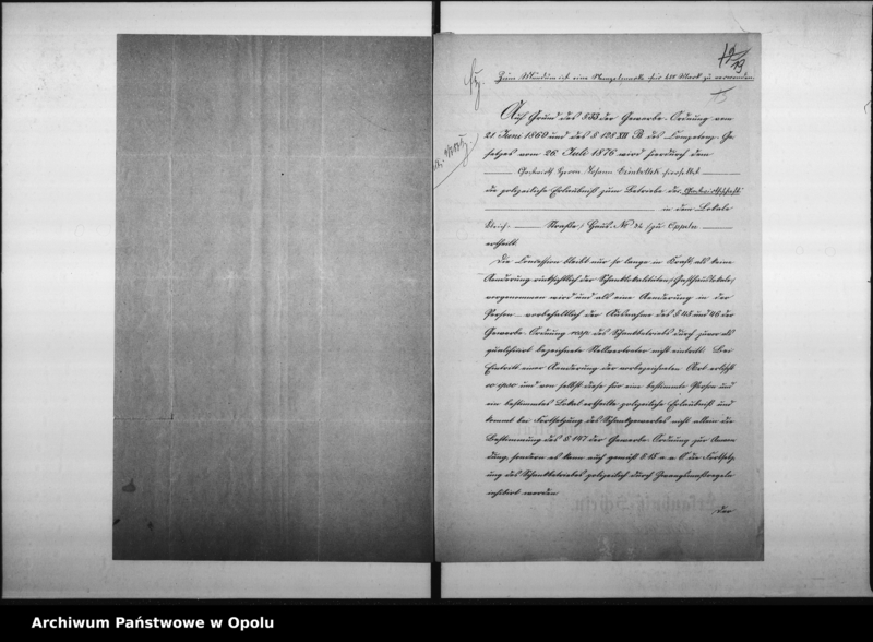 Obraz 18 z jednostki "Acta des Magistrats zu Oppeln betreffend den Gastwirtschaftsbetrieb im Hause No 32 Bleiche Vol: I"