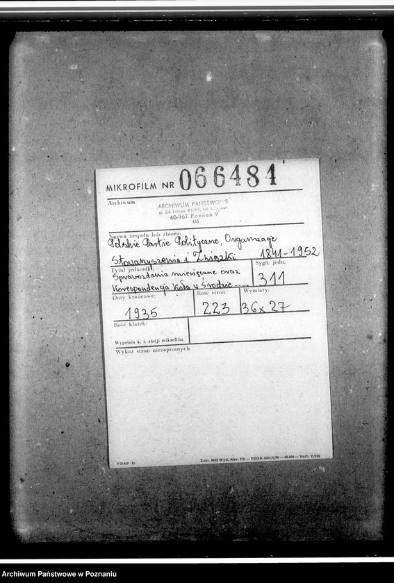 Obraz 2 z jednostki "Sprawozdania miesięczne oraz korespondencja koła w Środzie w sprawie przyjęcia na członka, powiadomienia o zebraniach, zaproszenia"