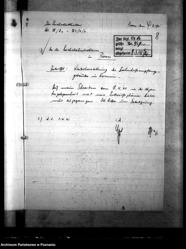 Obraz 12 z jednostki "Neubau der zerstöten Gebäude - Konin, Gnesen, Janowitz"