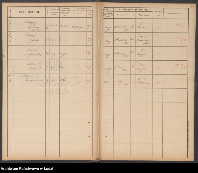 Obraz 13 z jednostki "[Księga ludności niestałej m. Łodzi nr domu 1376-1399]"