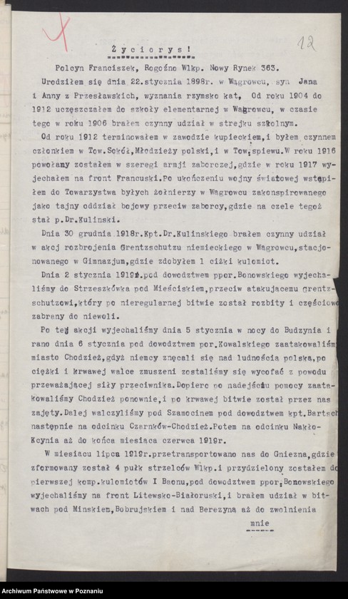 Obraz 18 z jednostki "Rogoźno, powiat Oborniki - akta Koła Czwartaków."