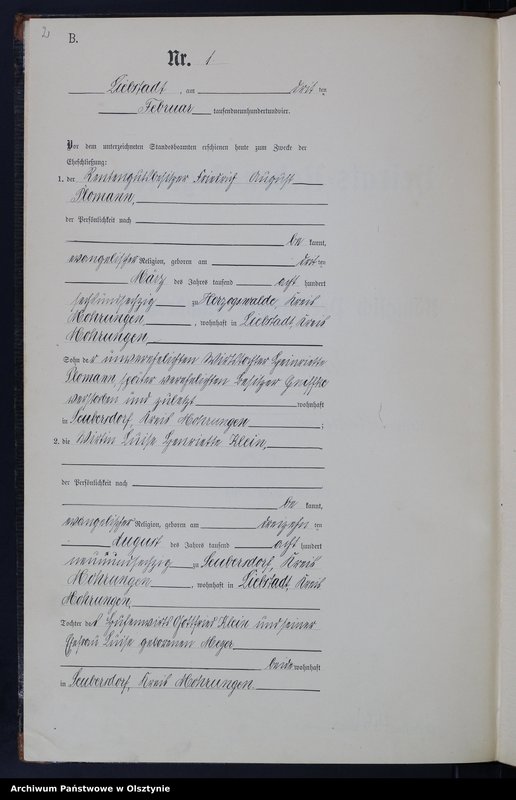 image.from.unit.number "Heirats-Neben-Register Nr 1 - 20"