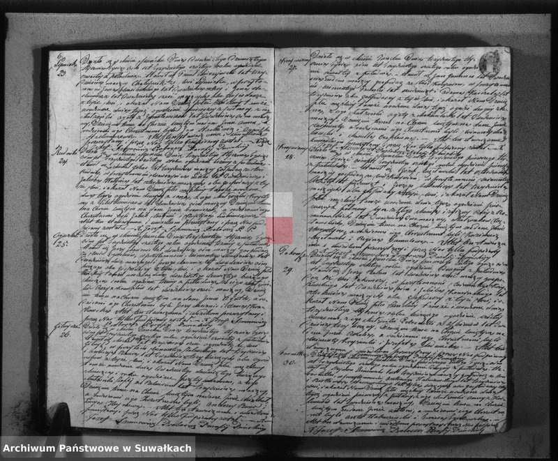 image.from.unit.number "Duplikat urodzonych, zaślubionych i umarłych parafii puńskiey roku 1836"