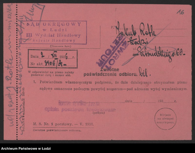 Obraz 18 z jednostki "Jakób Roth- sprzedaż galanteri"