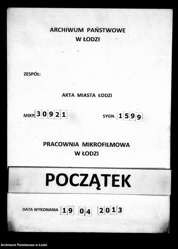 Obraz 1 z jednostki "Akta tyczące się stanu kościoła katolickiego i innych budowli"