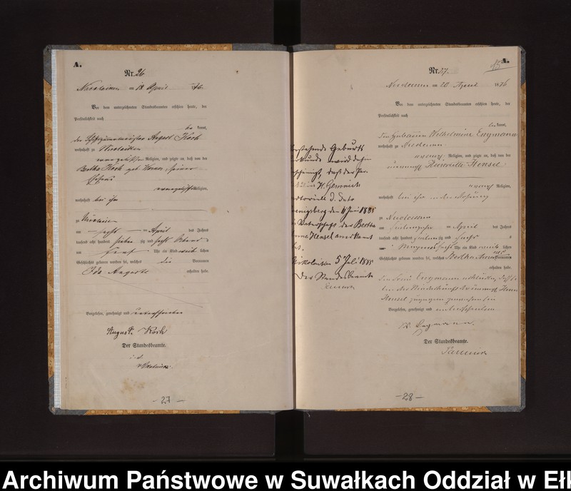 image.from.unit.number "Geburts-Haupt-Register des Königlich Preussischen Standes-Amtes der Stadt Nicolaiken Kreis Sensburg"