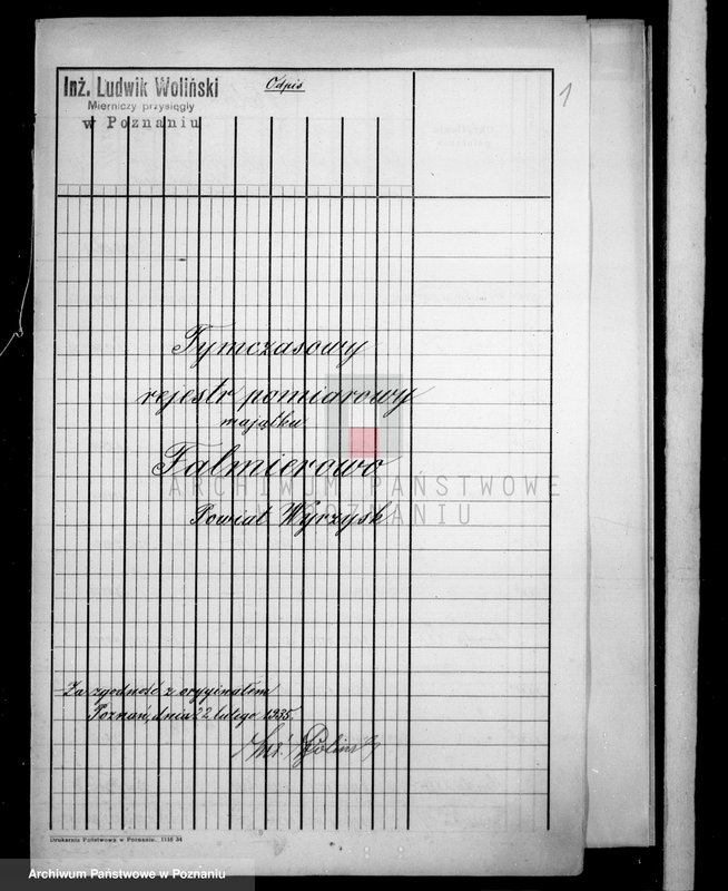 Obraz 5 z jednostki "Tymczasowy rejestr pomiarowy majątku Falmierowo powiatu wyrzyskiego"