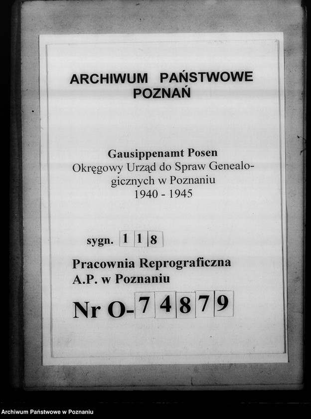 Obraz 1 z jednostki "Stadtsippenamt Litzmannstadt [Łódź, korespondencja w sprawach organizacyjnych i działalnośc]"