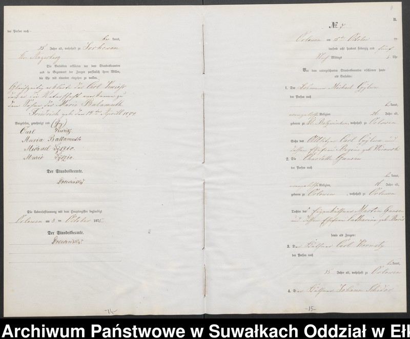 image.from.unit.number "Heiraths-Neben-Register des Preussischen Standes-Amtes Orlowen Kreis Loetzen"