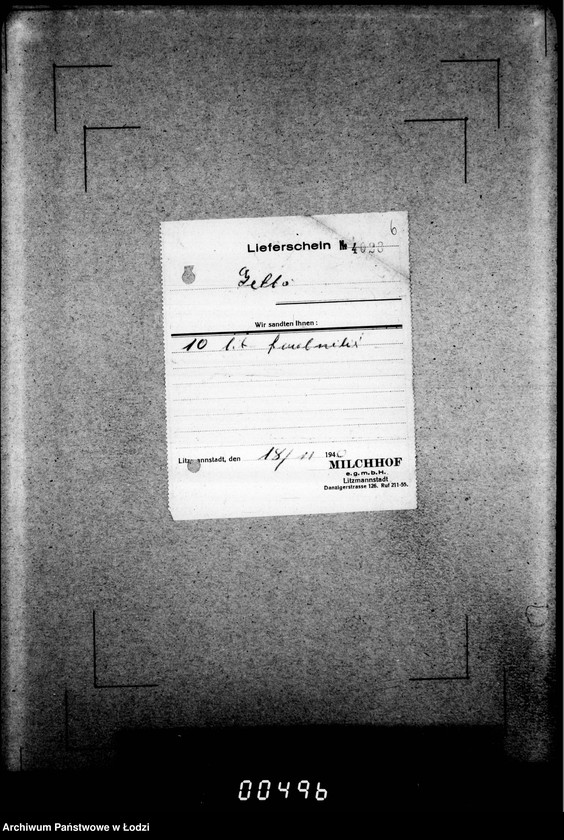 Obraz 10 z jednostki "Quittungen- Lieferscheine Desinfektionsanstalt"